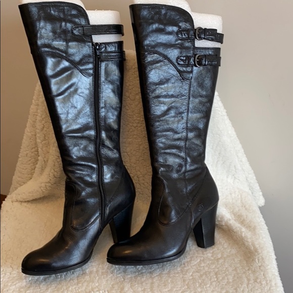 Ladies Born Leather Boots Black Sz 11M Like New! - Picture 5 of 14